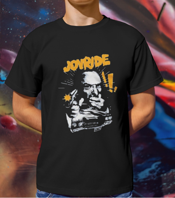 Joyride Man’s World Bold Retro Gunman Adventure T-Shirt