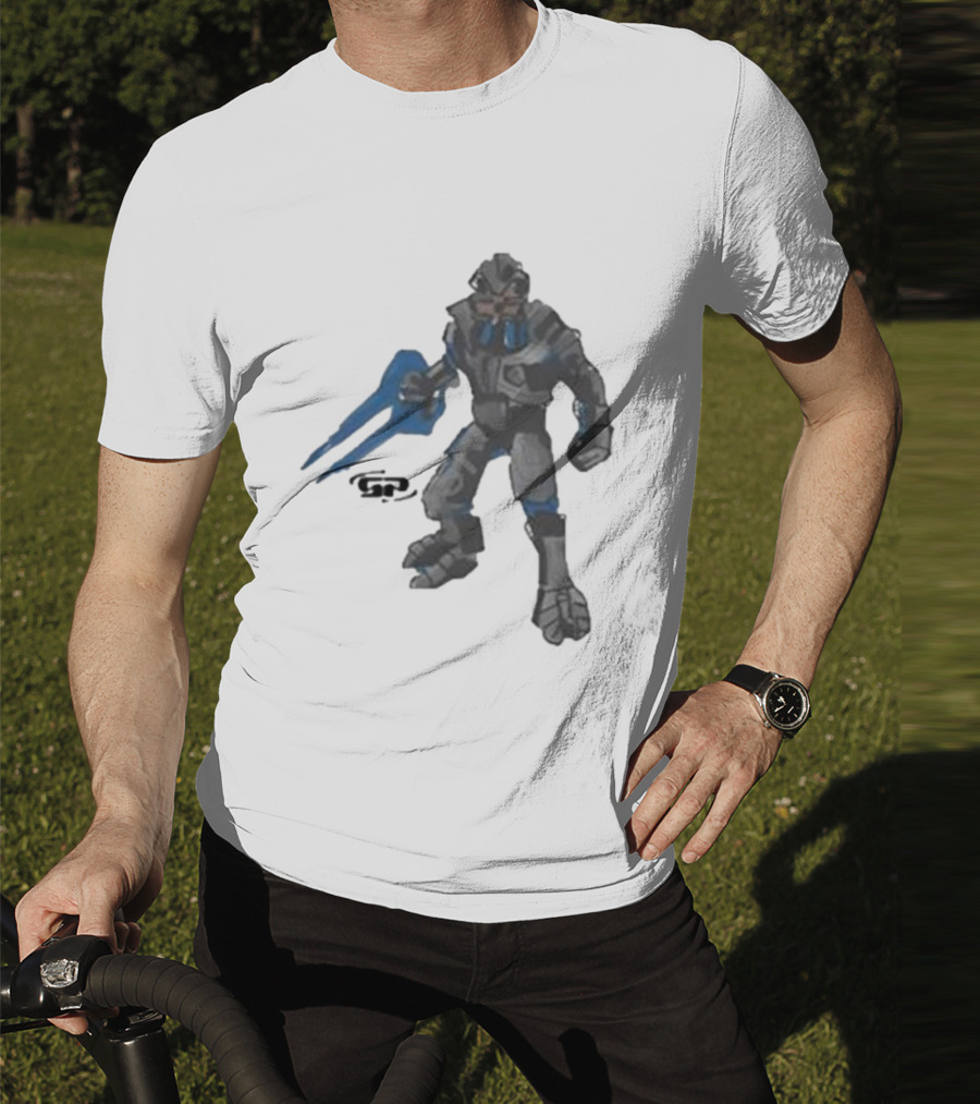 Halo 2 Arbiter Re-Release Collaboration Character With Energy Sword T-Shirt