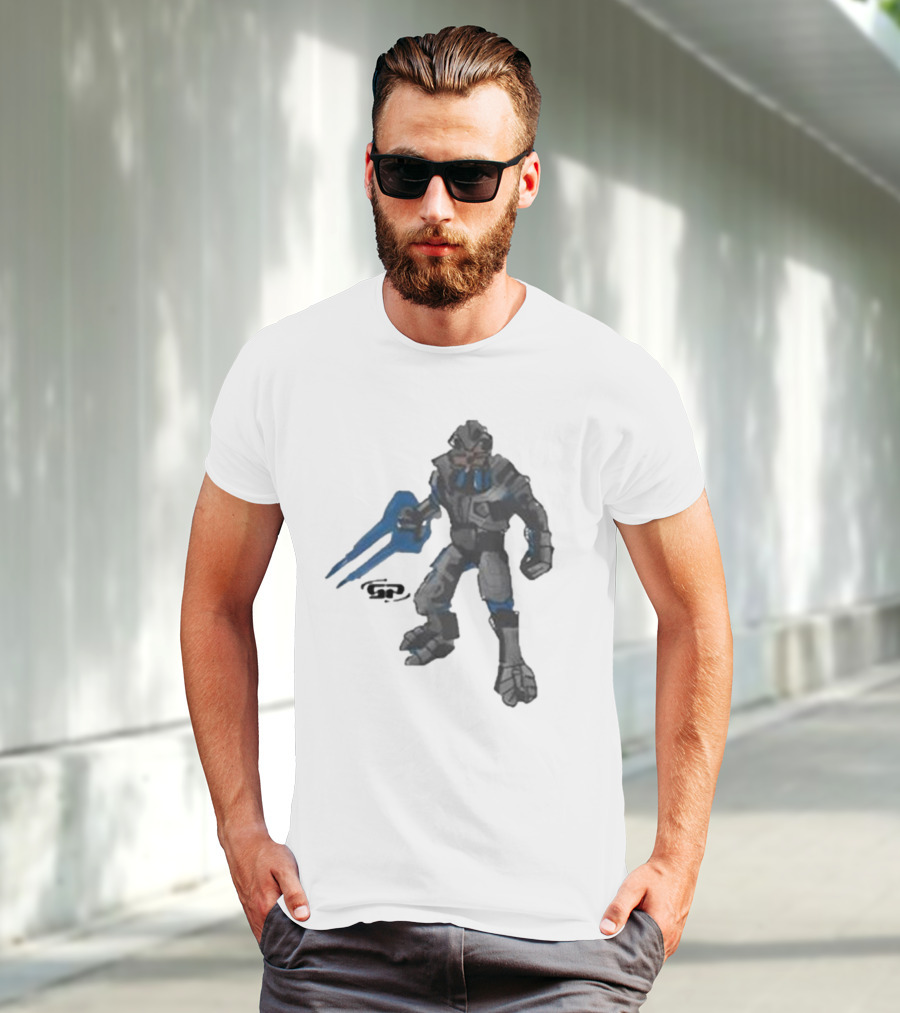 Halo 2 Arbiter Re-Release Collaboration Character With Energy Sword T-Shirt