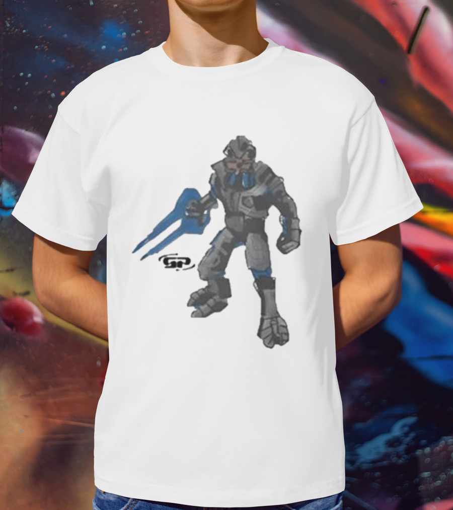 Halo 2 Arbiter Re-Release Collaboration Character With Energy Sword T-Shirt