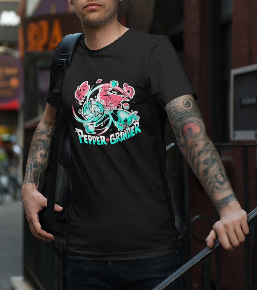 Pepper Grinder Cartoon Characters Rush Adventure T-Shirt
