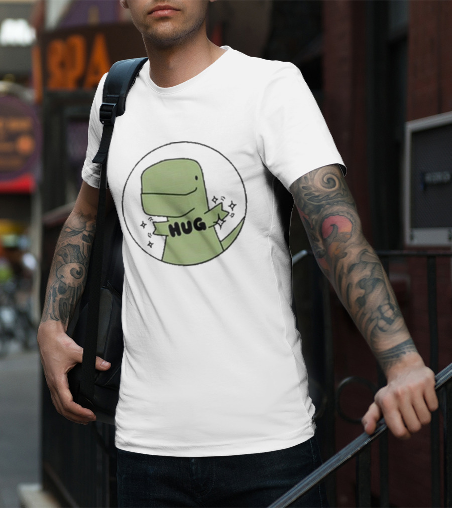 Timmy Dinosaur Hug Cute Embrace T-Shirt