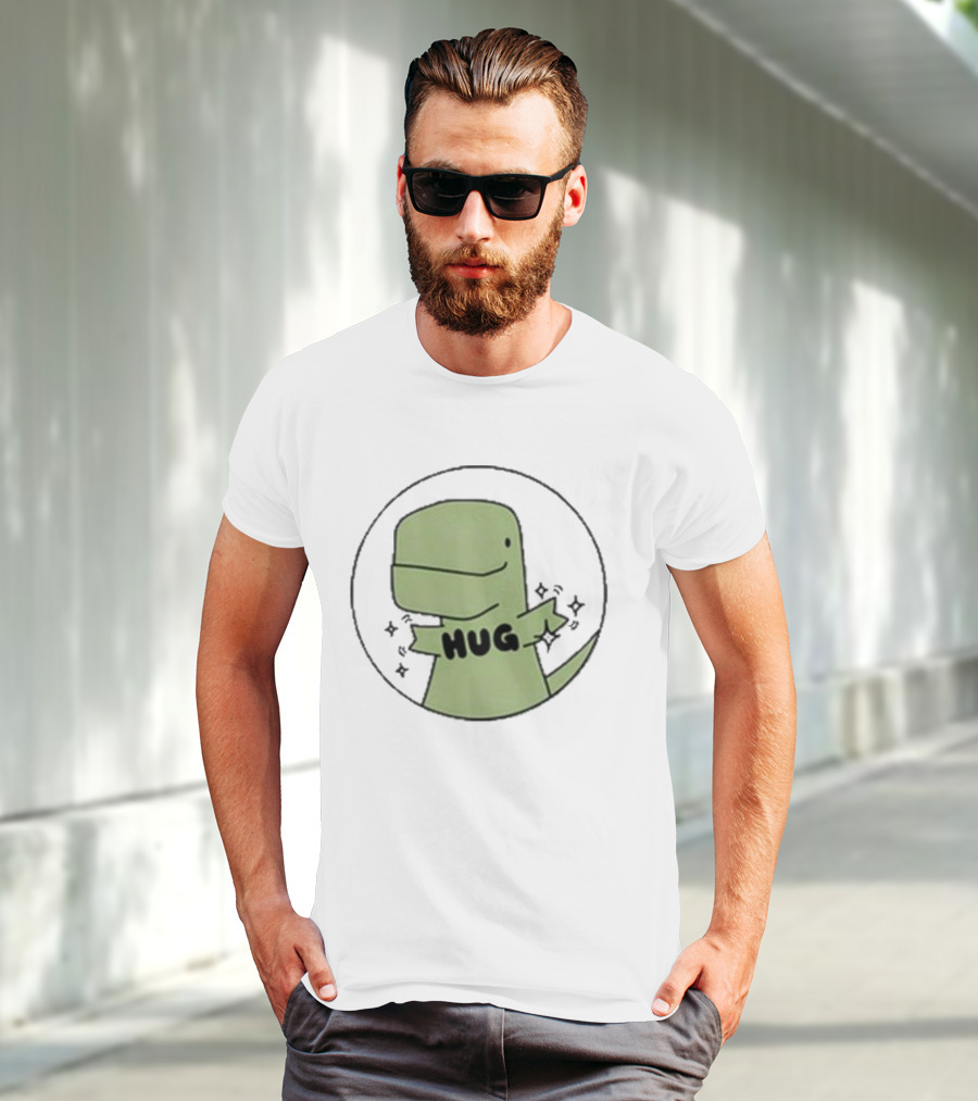 Timmy Dinosaur Hug Cute Embrace T-Shirt