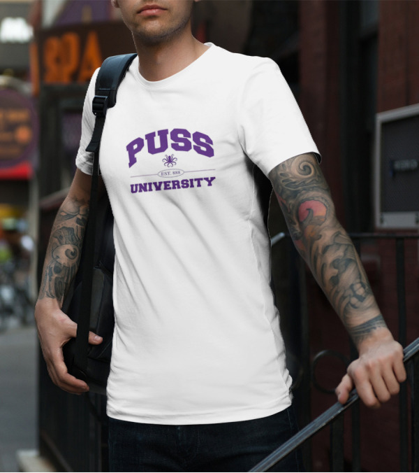 Puss University Est 88 Passthatpuss Merch T-Shirt