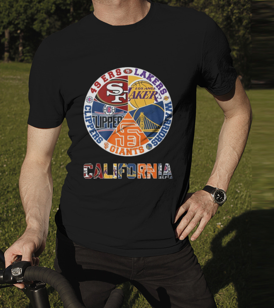 49ers Lakers Clippers Warriors Giants California T-Shirt