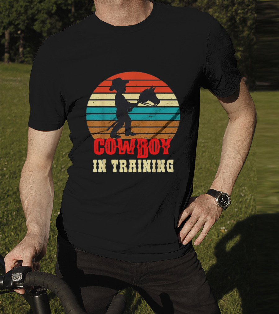 Cowboy In Training Future Rodeo Boy With Wooden Horse T-Shirt