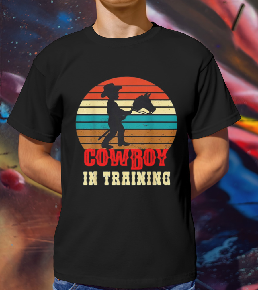 Cowboy In Training Future Rodeo Boy With Wooden Horse T-Shirt