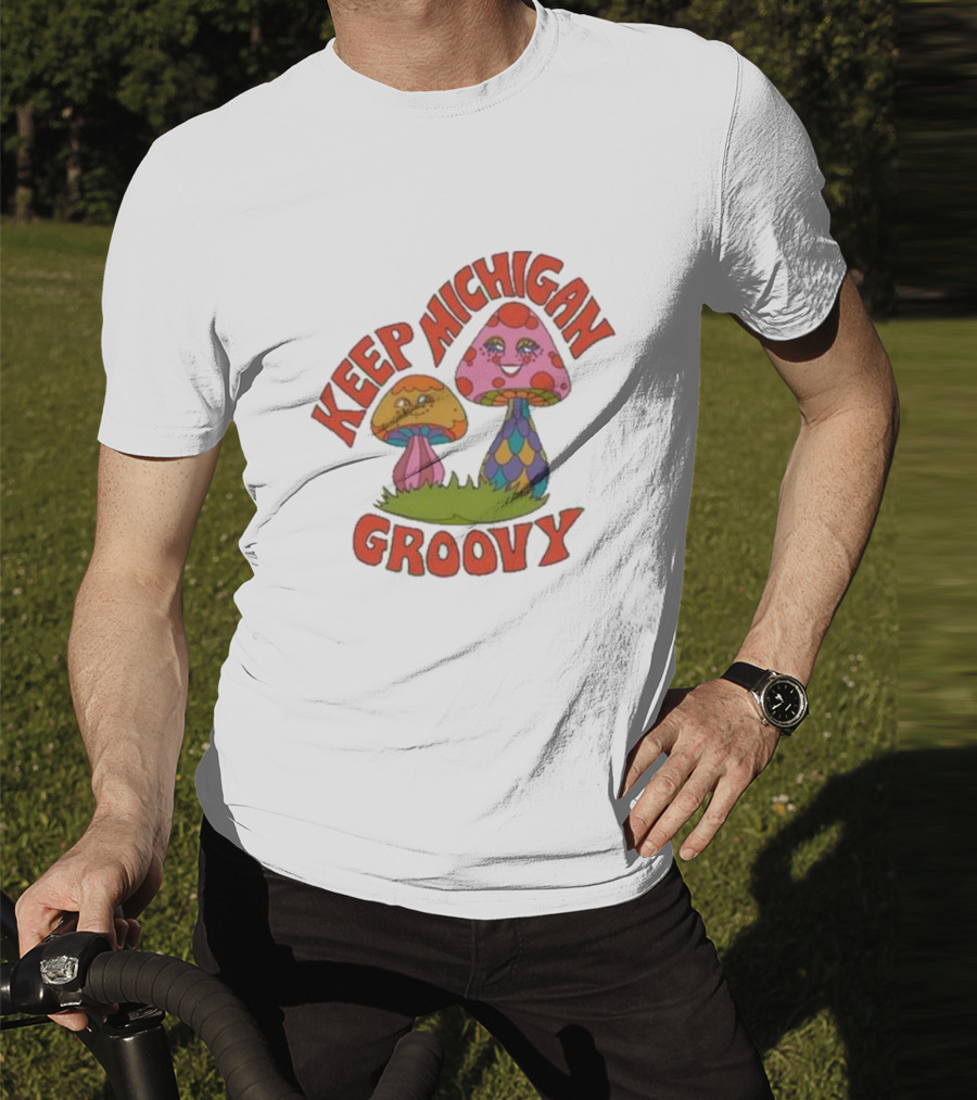 Keep Michigan Groovy With Colorful Psychedelic Mushrooms T-Shirt