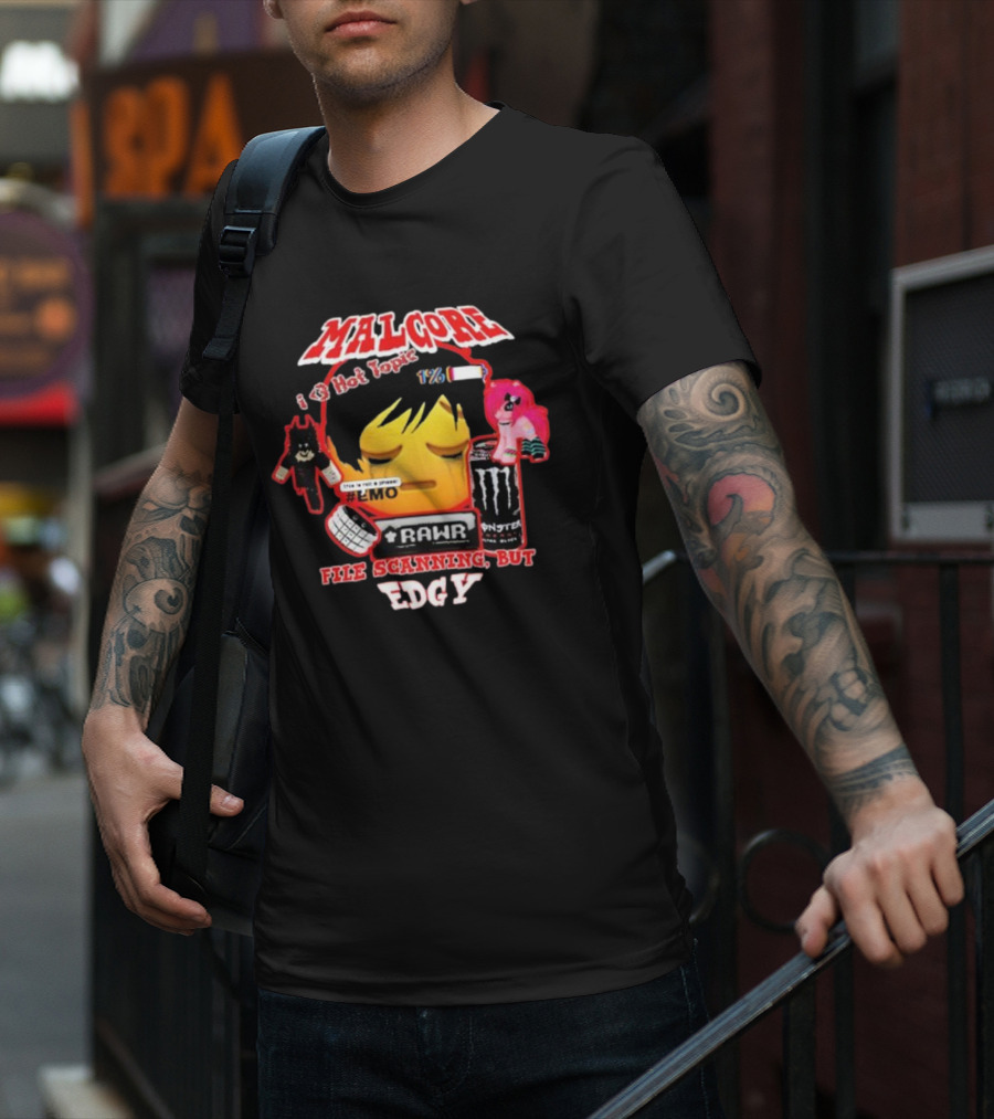 Malgore I Love Hot Topic Emo Rar Monster File Scanning Edgy T-Shirt
