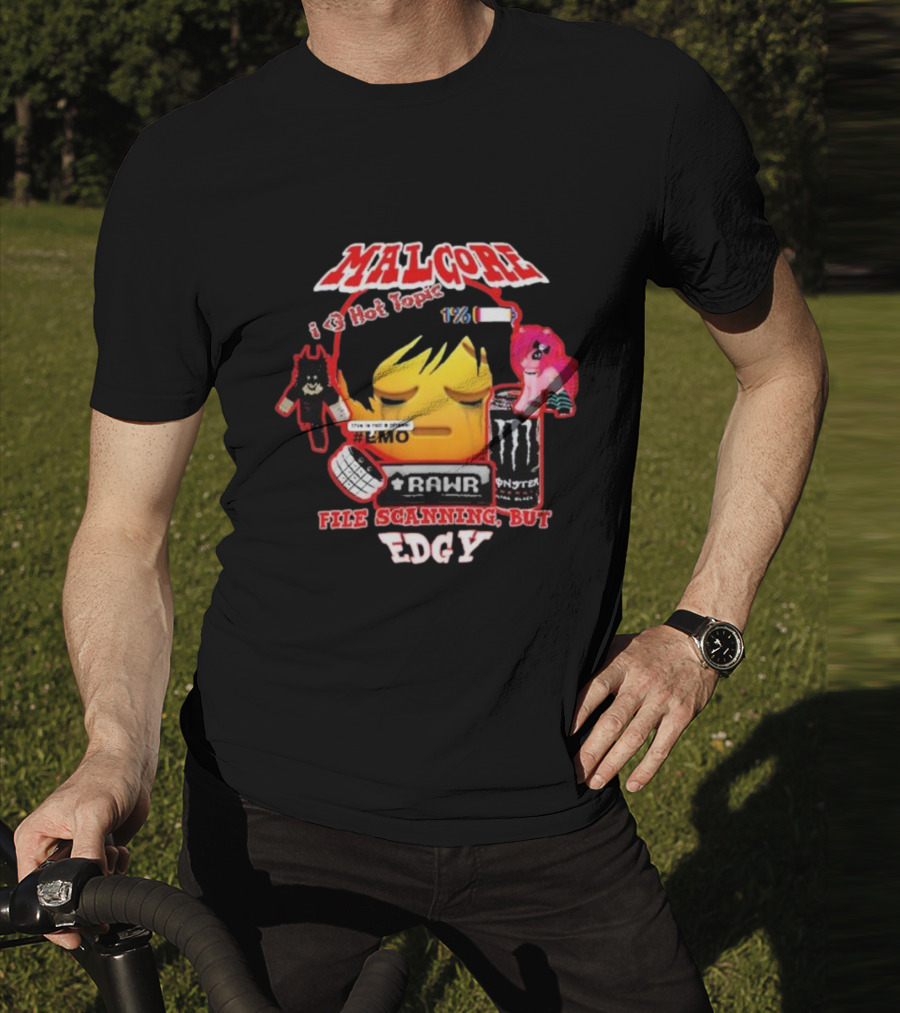 Malgore I Love Hot Topic Emo Rar Monster File Scanning Edgy T-Shirt