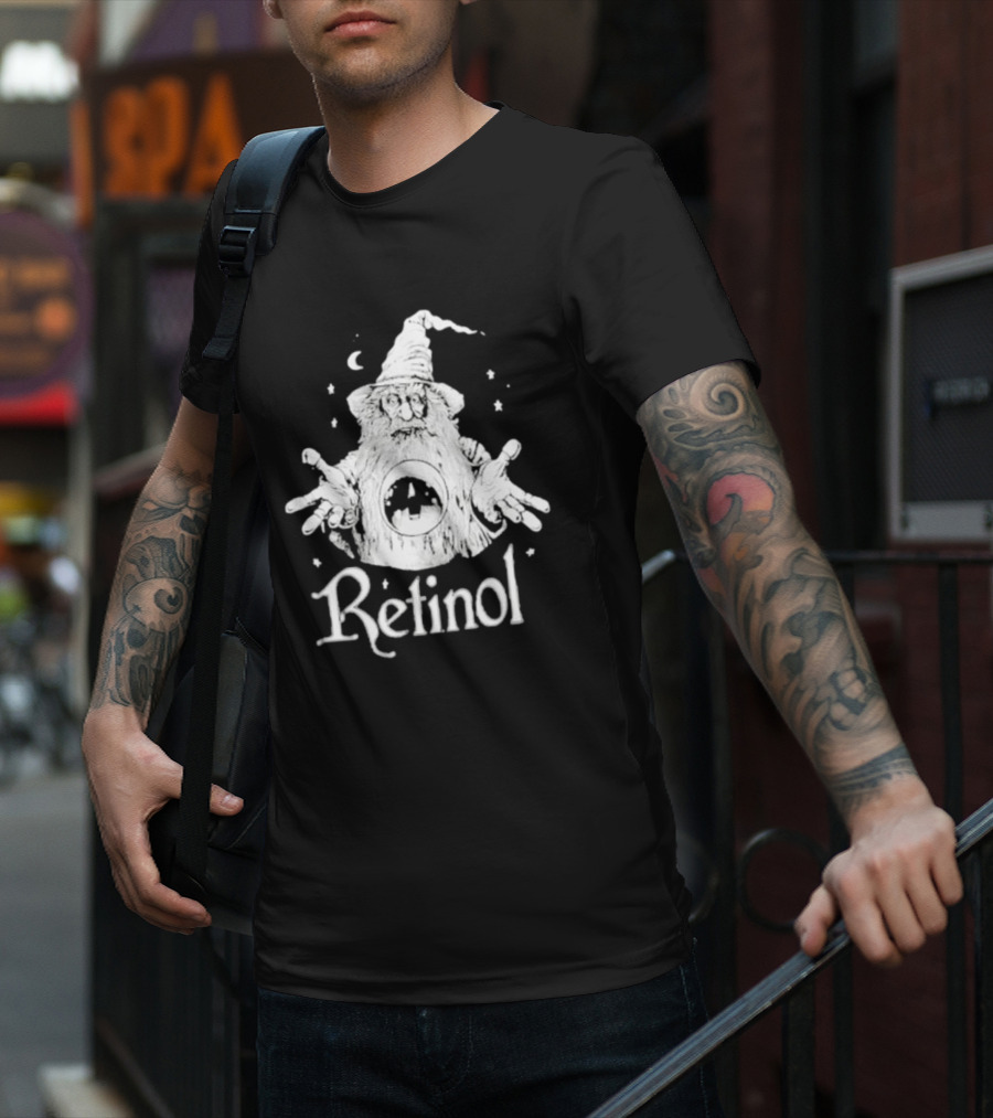 Retinol Enchanted Wizard Under Moonlit Stars T-Shirt