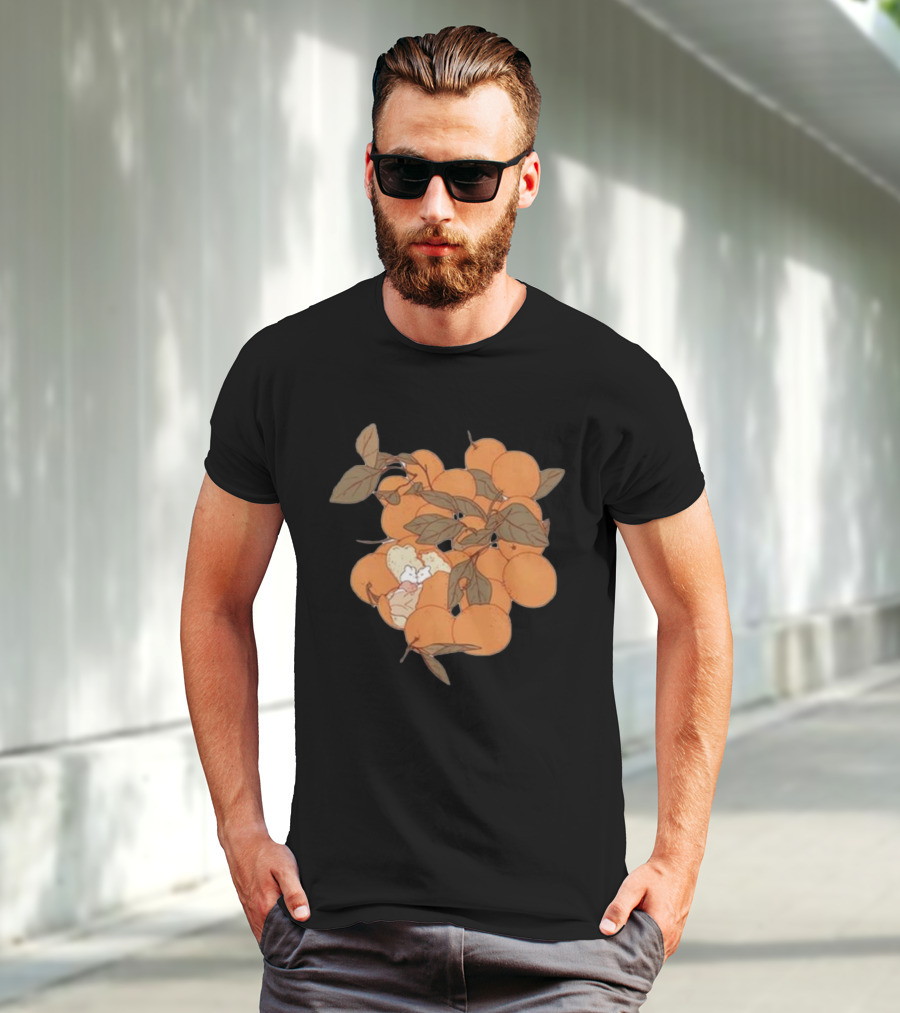 Sweet Citrus Delicate Orange Fruits With Leaves T-Shirt