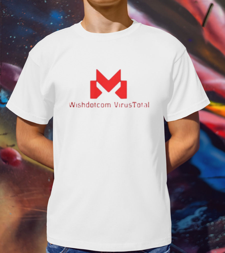 Wishdotcom VirusTotal Logo Icon Red Typography T-Shirt
