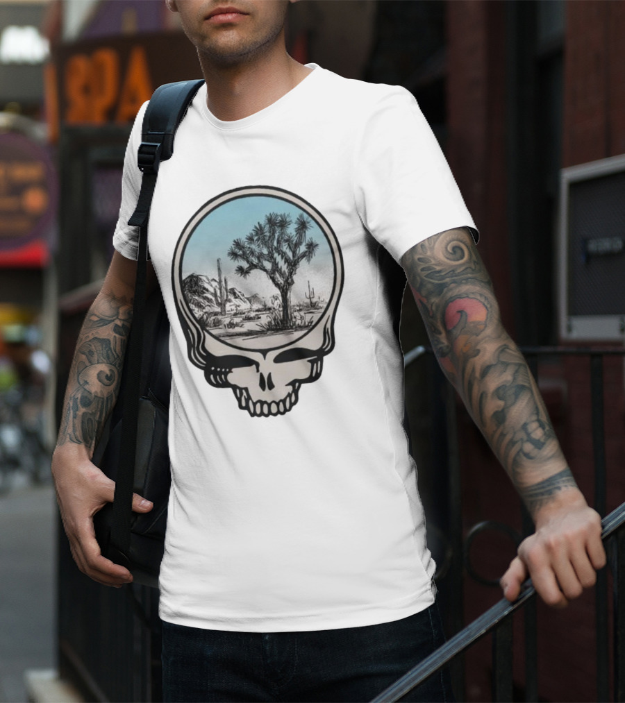 Grateful Dead Skull With Desert Scene Scenery T-Shirt