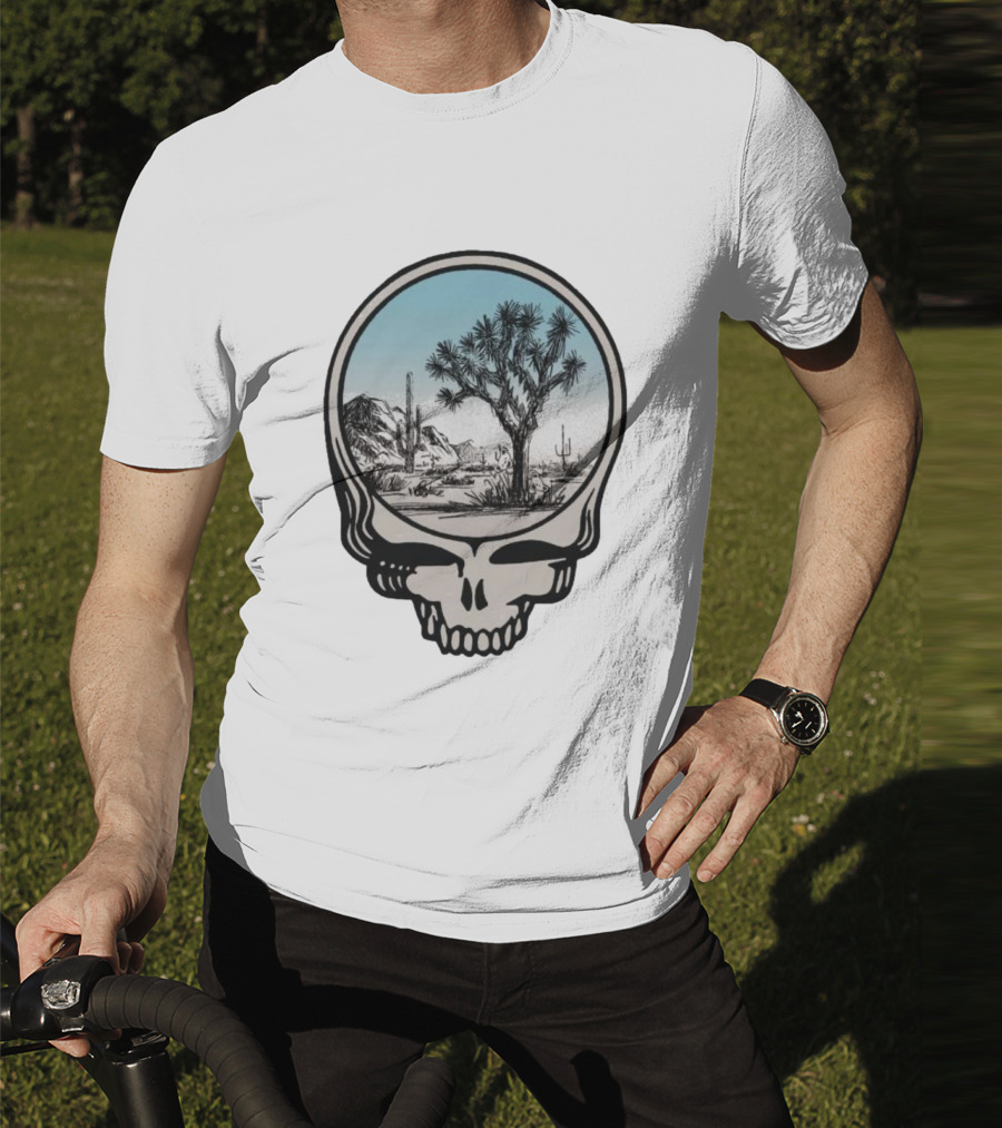Grateful Dead Skull With Desert Scene Scenery T-Shirt
