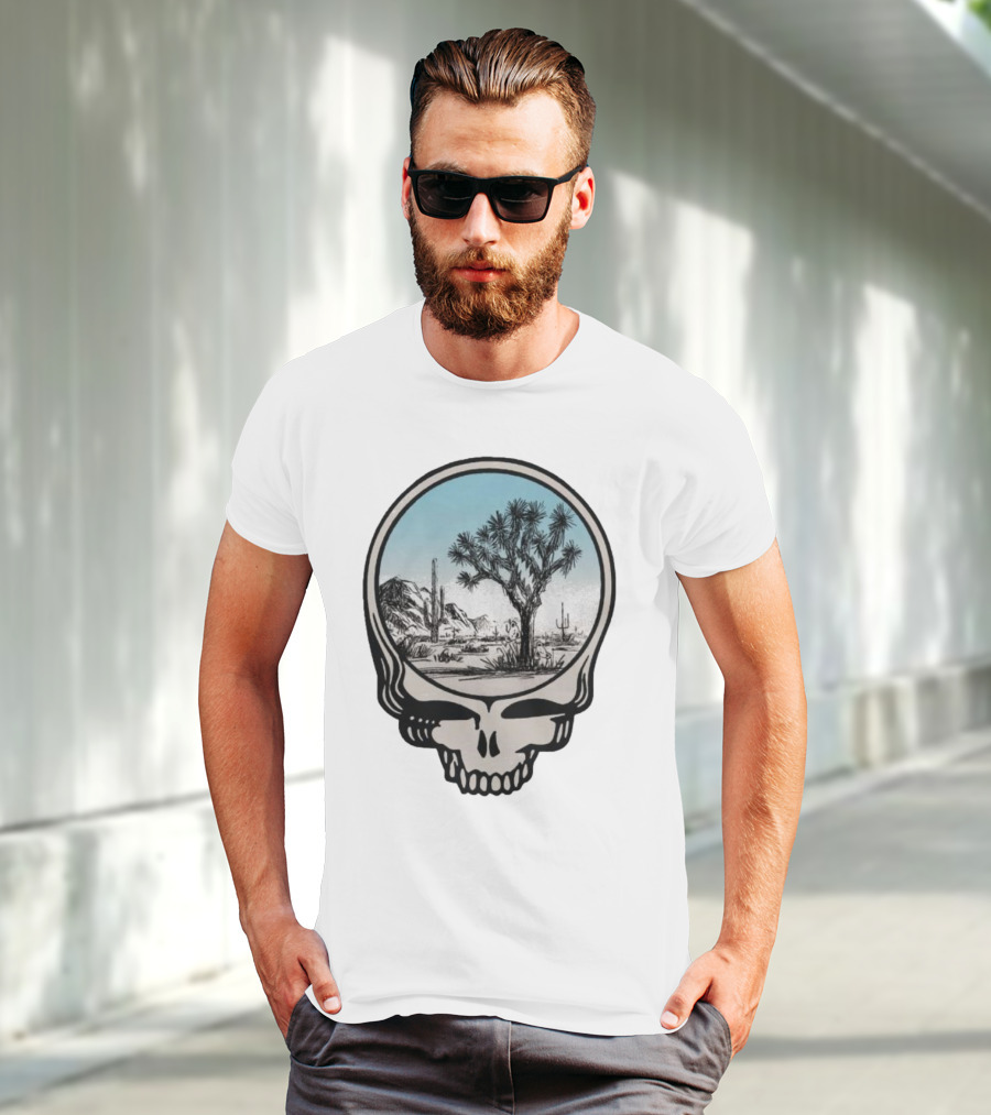 Grateful Dead Skull With Desert Scene Scenery T-Shirt