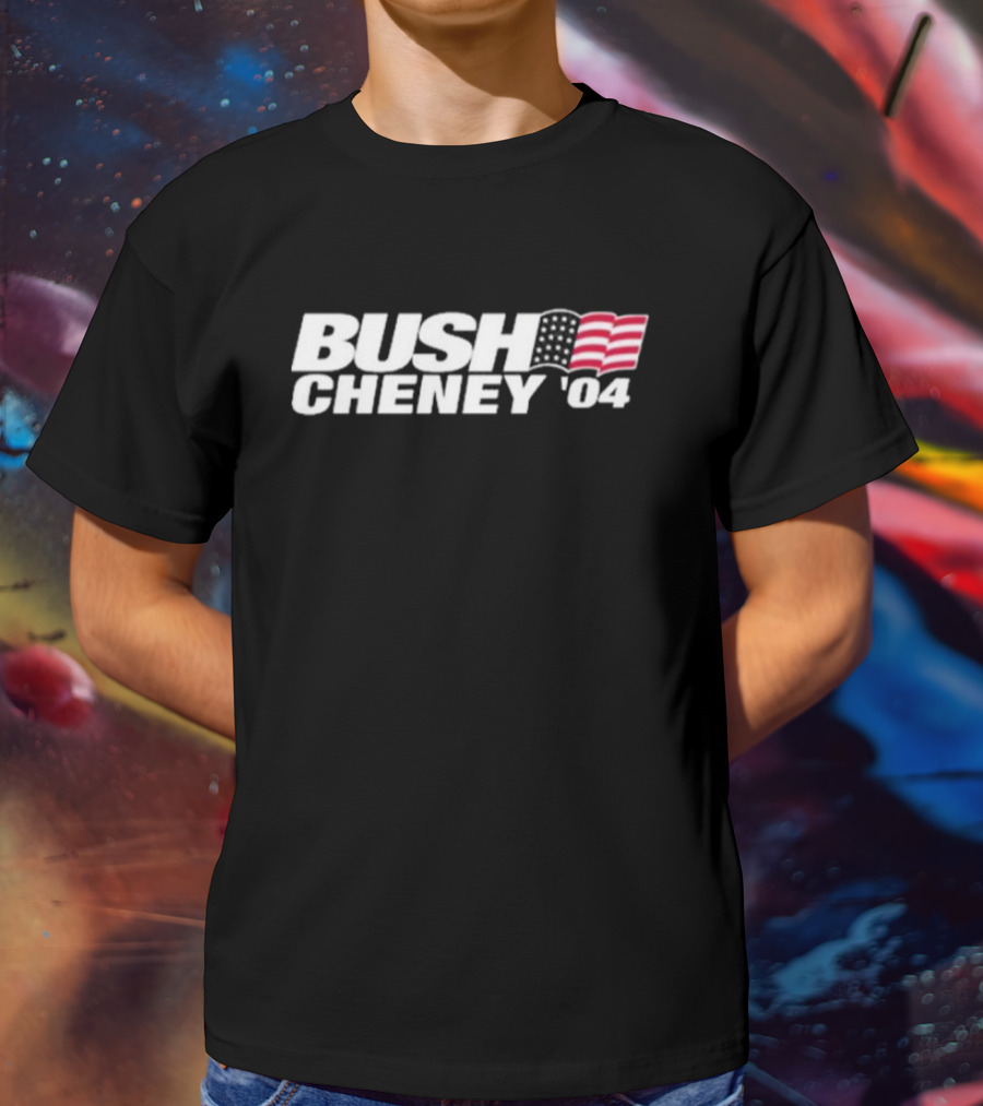BUSH CHENEY '04 American Flag T-Shirt