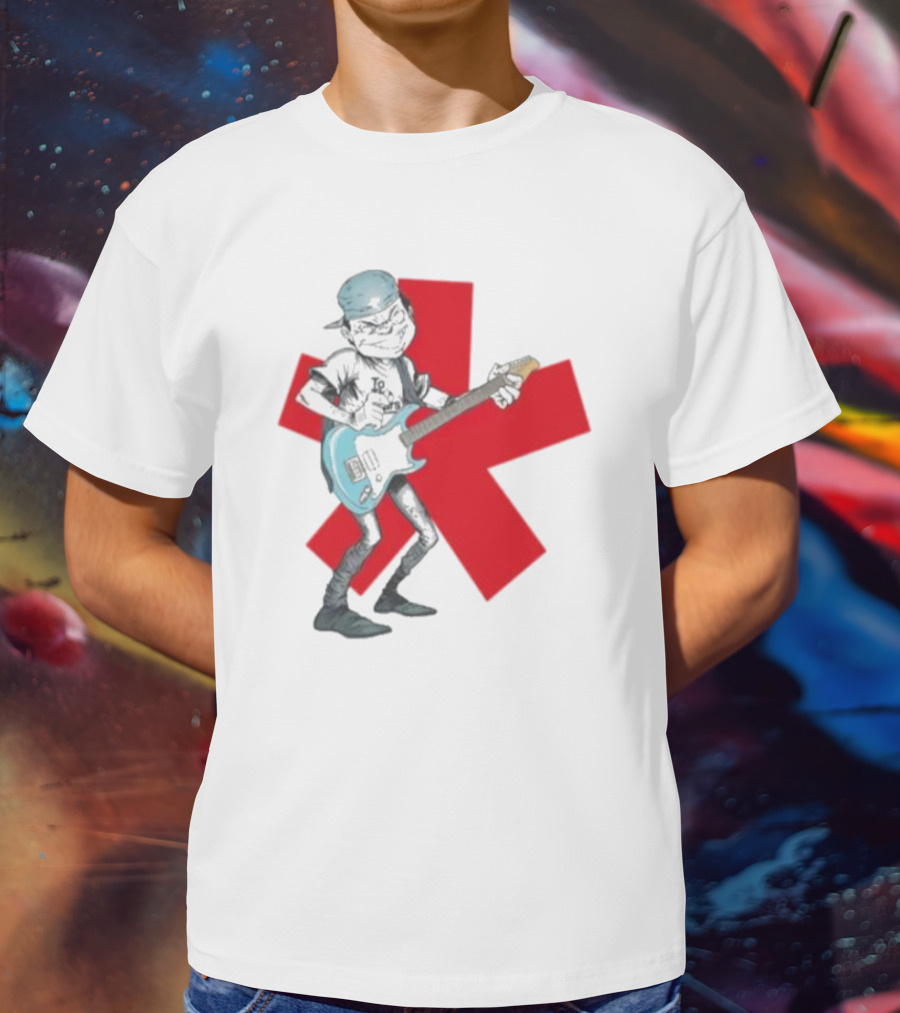 Tmd Comic By Thomas Tenney Rock Guitar Character With Red Asterisk T-Shirt