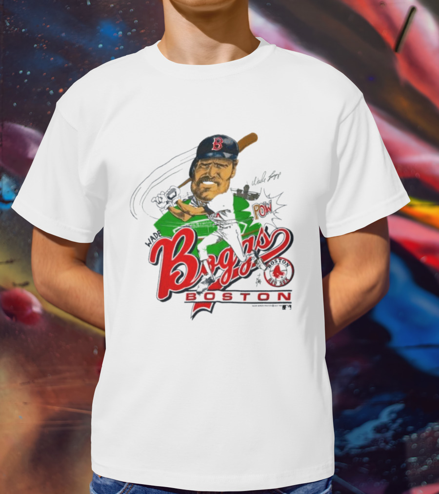 Wade Boggs Boston Red Sox Pow Baseball Signature HOF 2005 T-Shirt