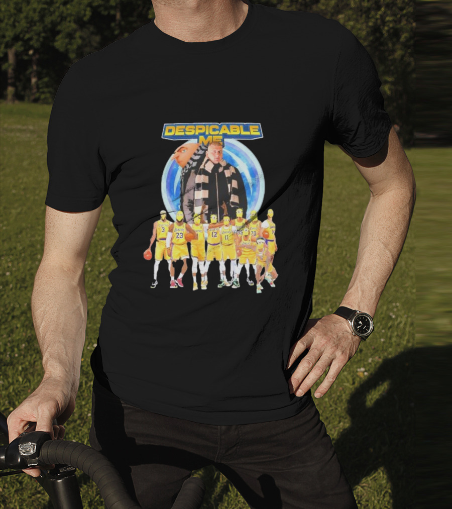 Despicable Me Nikola Jokic Los Angeles Lakers Minion Team T-Shirt