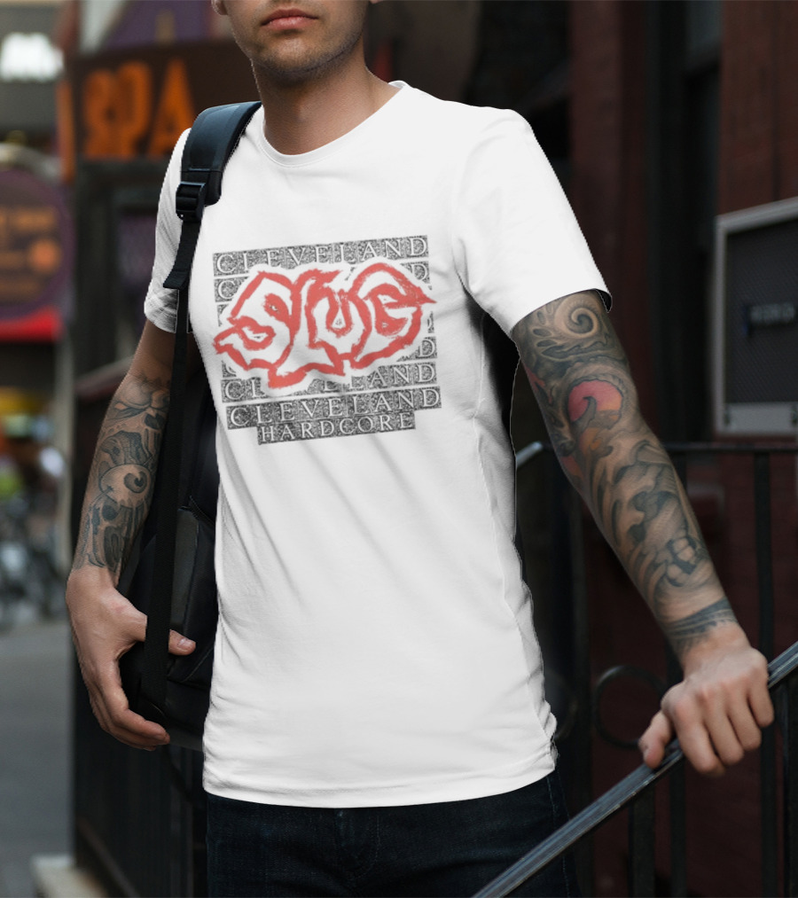 Cleveland Ohio Hardcore Slug Red Graffiti T-Shirt