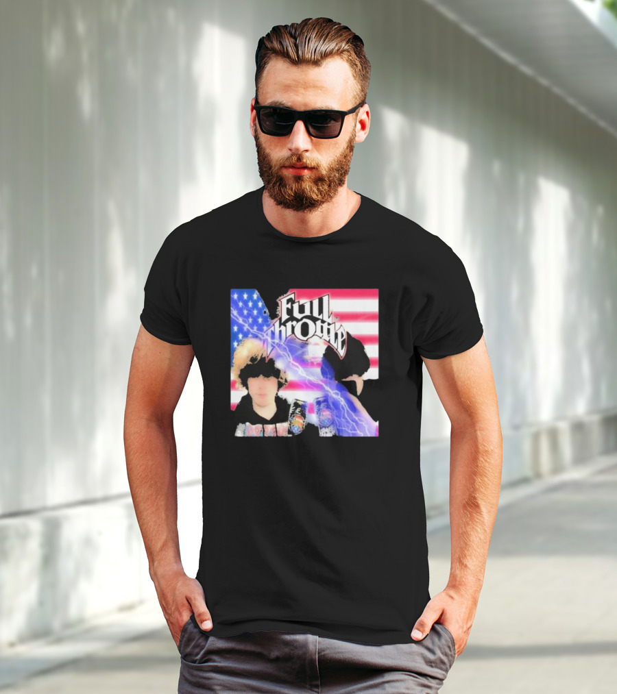 Full Throttle Stars And Stripes Energy Drink Lightning Burst T-Shirt