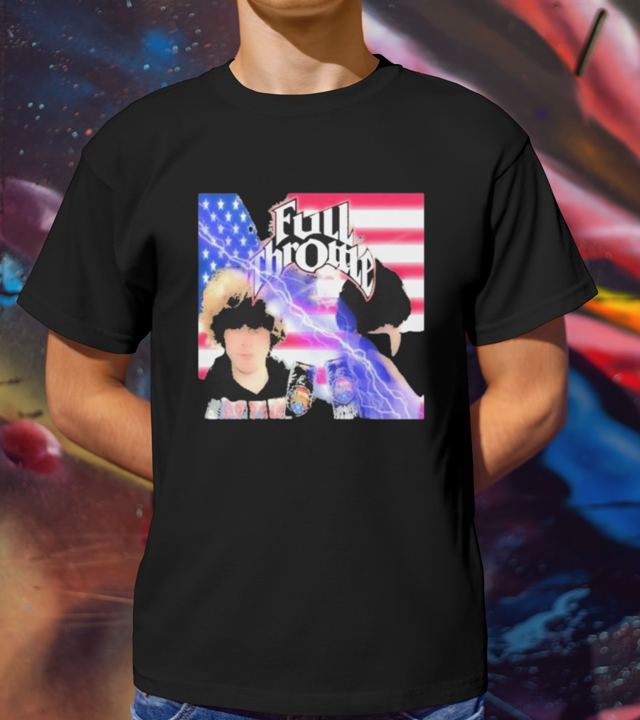 Full Throttle Stars And Stripes Energy Drink Lightning Burst T-Shirt