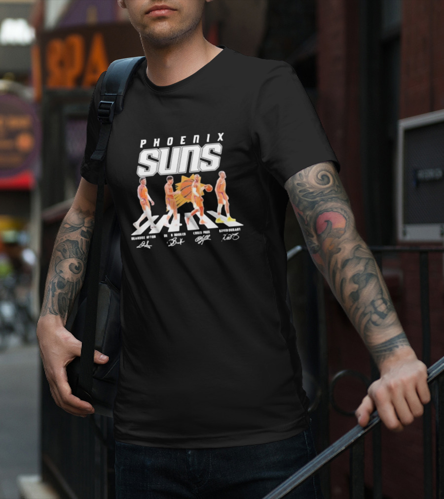 Phoenix Suns Deandre Ayton Devin Booker Chris Paul Kevin Durant Abbey Road Signatures Basketball T-Shirt