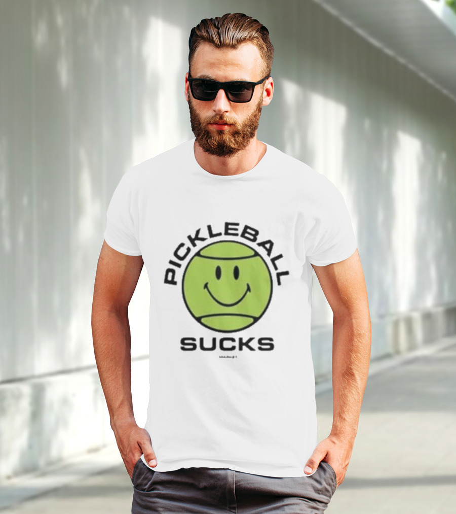 Smiley Face Pickleball Sucks T-Shirt