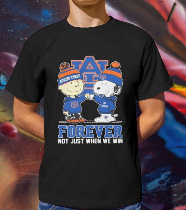Snoopy Charlie Brown Auburn Tigers Forever Loyalty Not Just When We Win T-Shirt