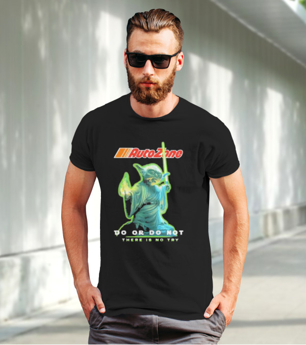 AutoZone Yoda Do Or Do Not There Is No Try Star Wars T-Shirt