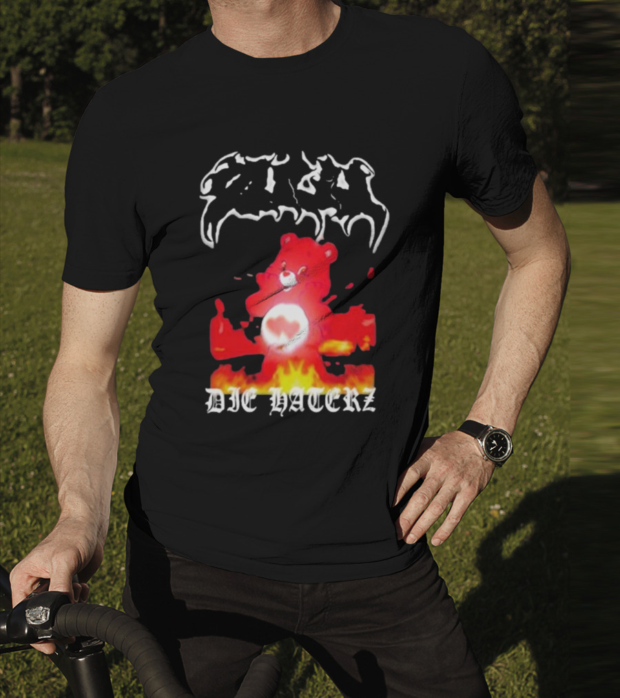 Zulu Bear Die Haterz Burning Heart T-Shirt