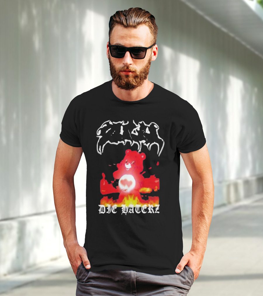 Zulu Bear Die Haterz Burning Heart T-Shirt