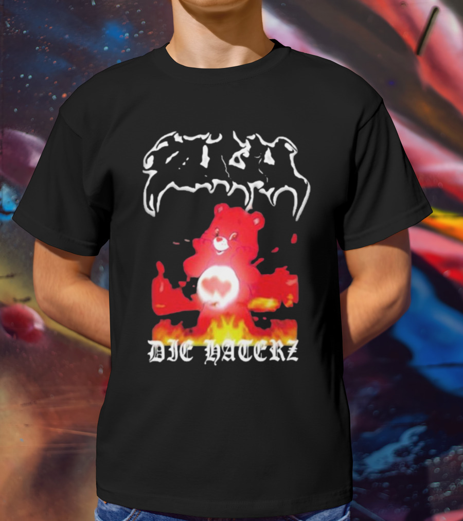 Zulu Bear Die Haterz Burning Heart T-Shirt