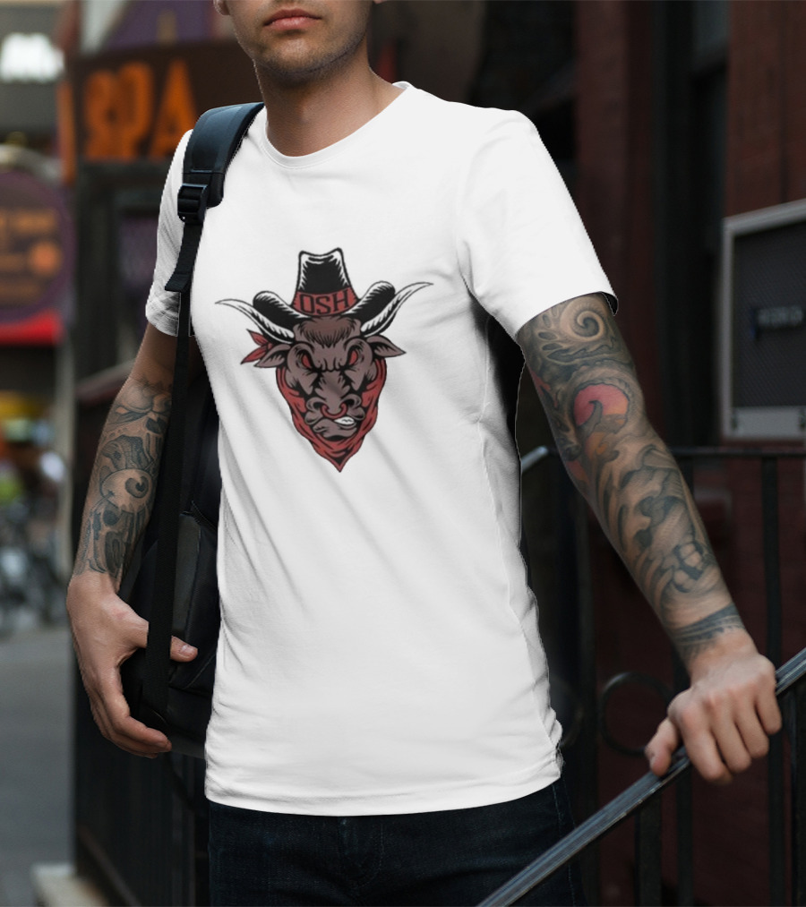 Old School Hats OSH Bull Custom Printed T-Shirt
