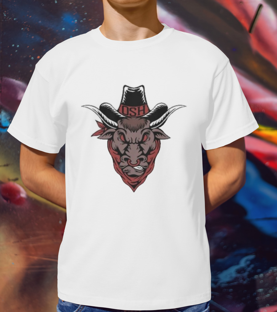 Old School Hats OSH Bull Custom Printed T-Shirt