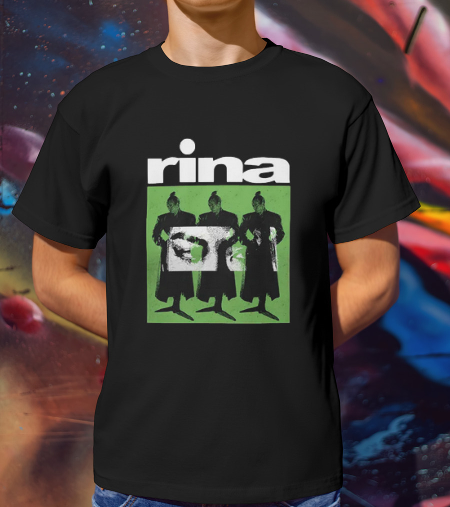 Rina Sawayama Triple Silhouette Black And Green T-Shirt