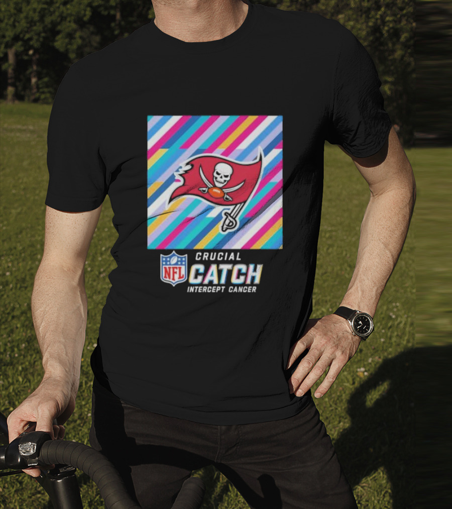 Tampa Bay Buccaneers NFL Crucial Catch Intercept Cancer T-Shirt