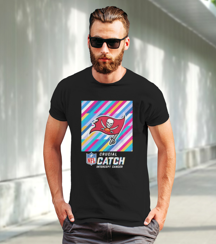 Tampa Bay Buccaneers NFL Crucial Catch Intercept Cancer T-Shirt