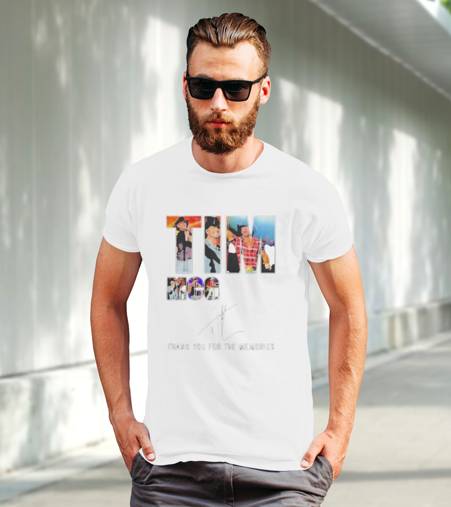 TIM MCGRAW THANK YOU FOR THE MEMORIES SIGNATURE ICONIC STAGE PERFORMANCES T-Shirt