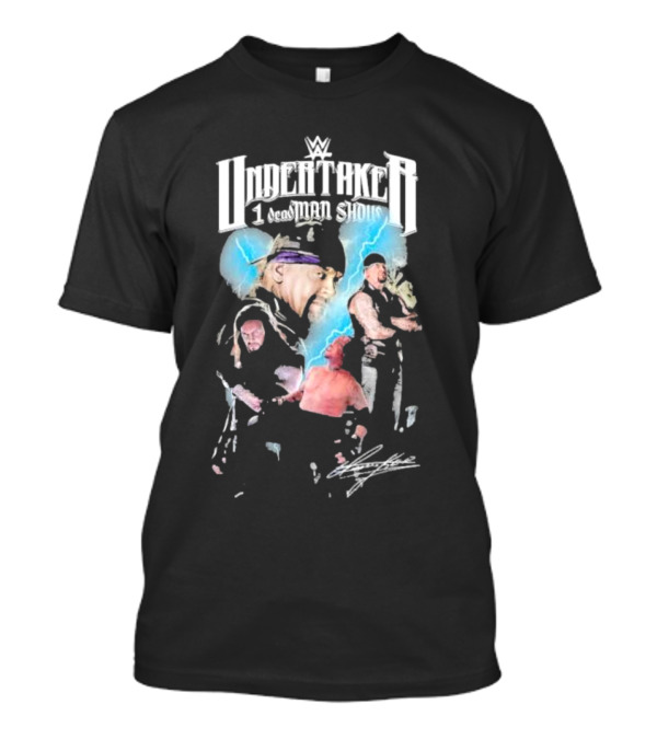 WWE Undertaker 1 Deadman Show Signed Fan Art With Wrestling T-Shirt