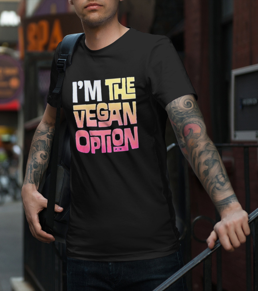 I’m The Vegan Option Gradient Text T-Shirt