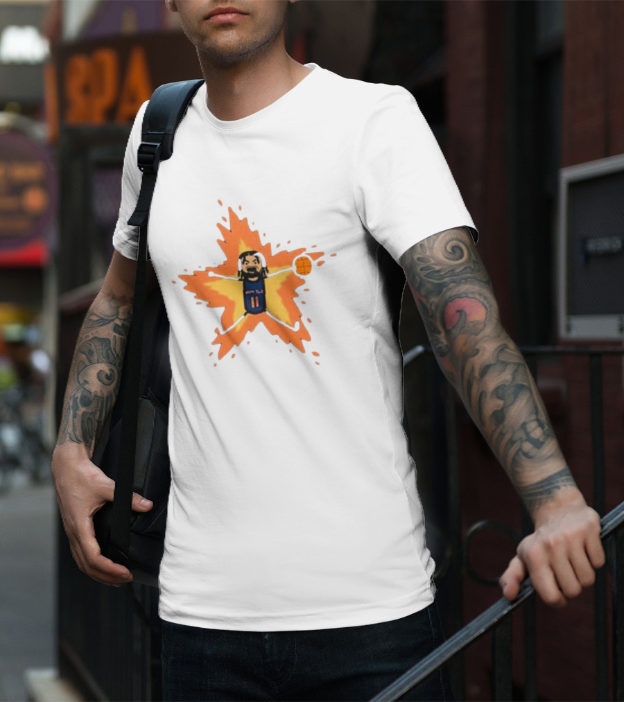 Paint Jalen Brunson Supernova Basketball Star Explosion T-Shirt