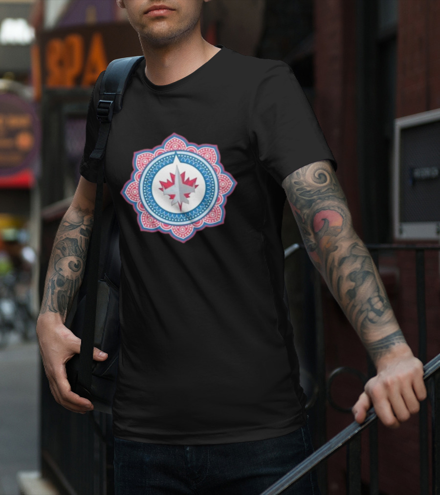 Winnipeg Jets South Asian Heritage Mandala T-Shirt