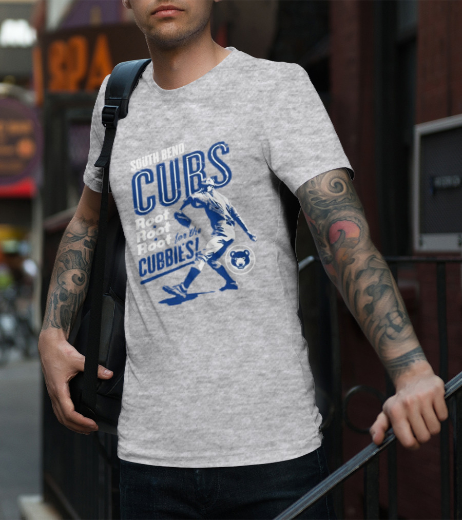 South Bend Cubs Root Root Root For The Cubbies Baseball Player T-Shirt