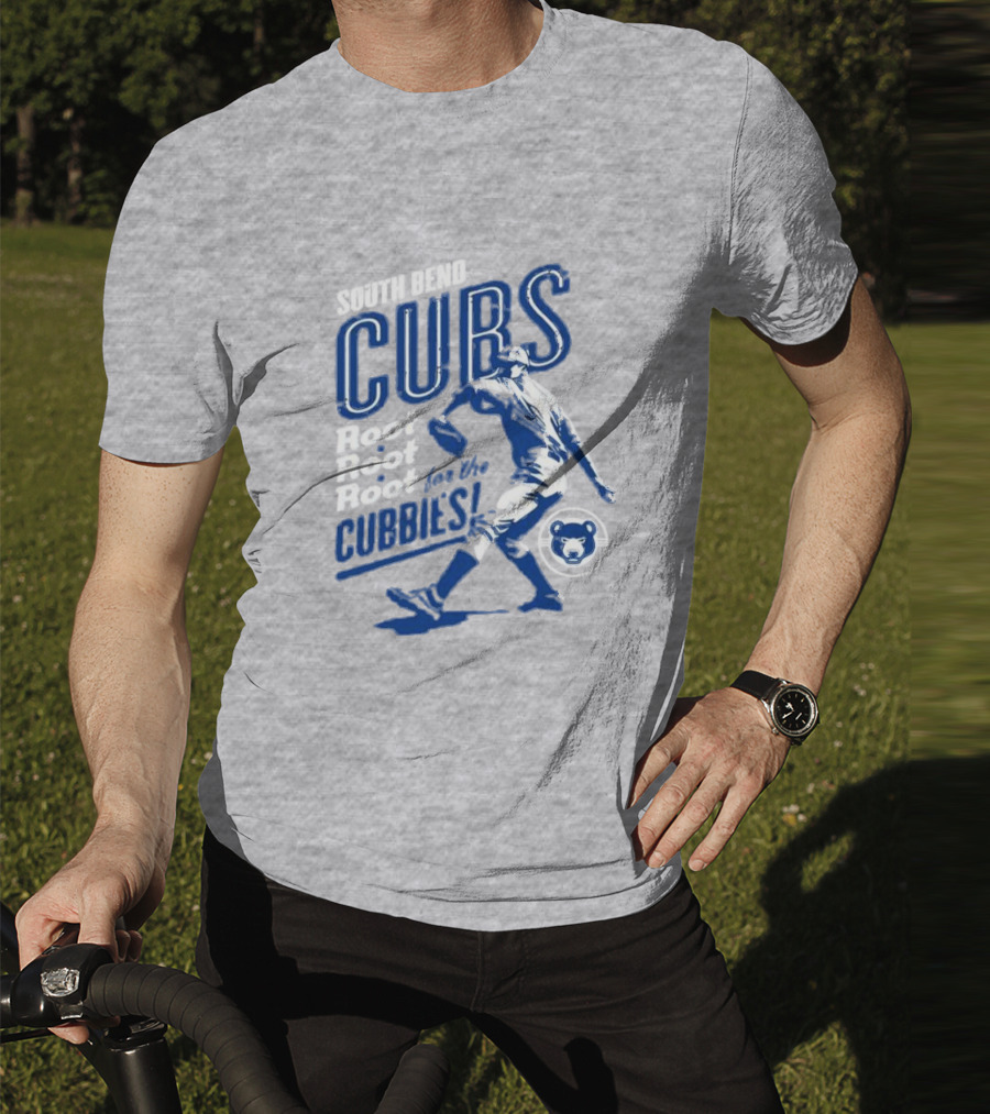 South Bend Cubs Root Root Root For The Cubbies Baseball Player T-Shirt