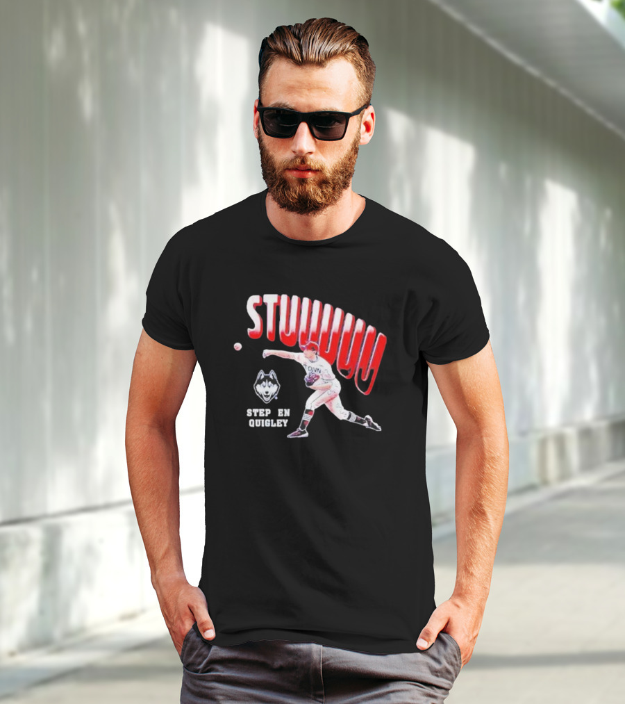 Stuuu Stephen Quigley UConn Huskies Baseball T-Shirt