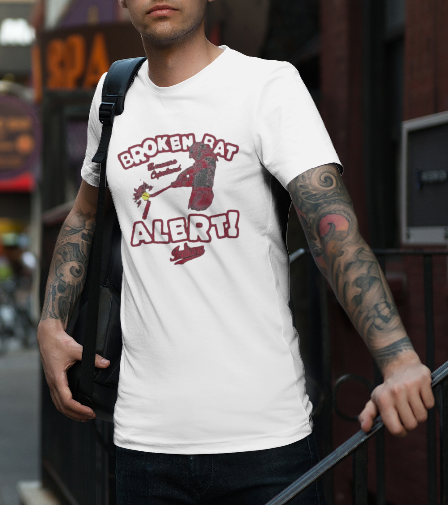Broken Bat Alert Brianna Copeland Indiana Baseball Swing T-Shirt