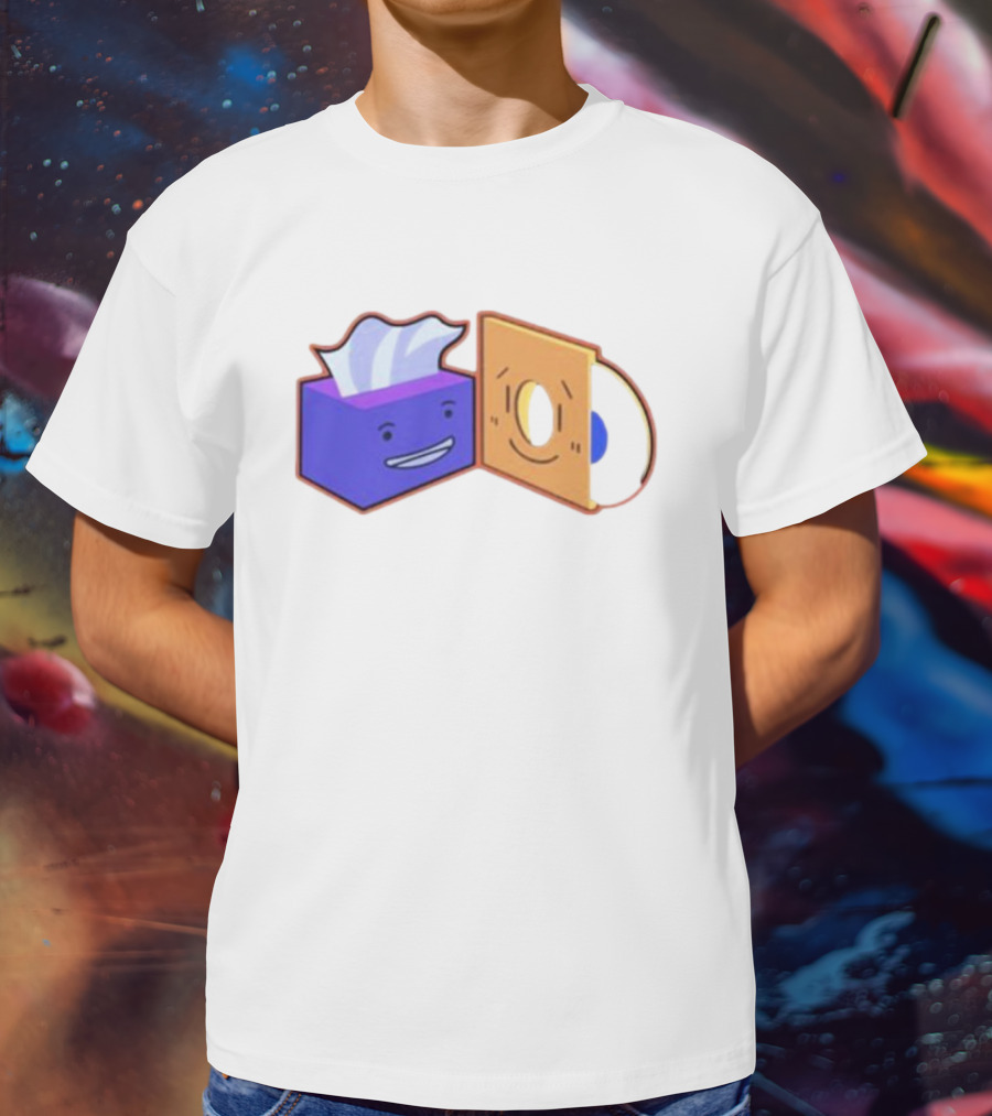 Burner The Strangers Tissue And Vinyl Record Faces T-Shirt