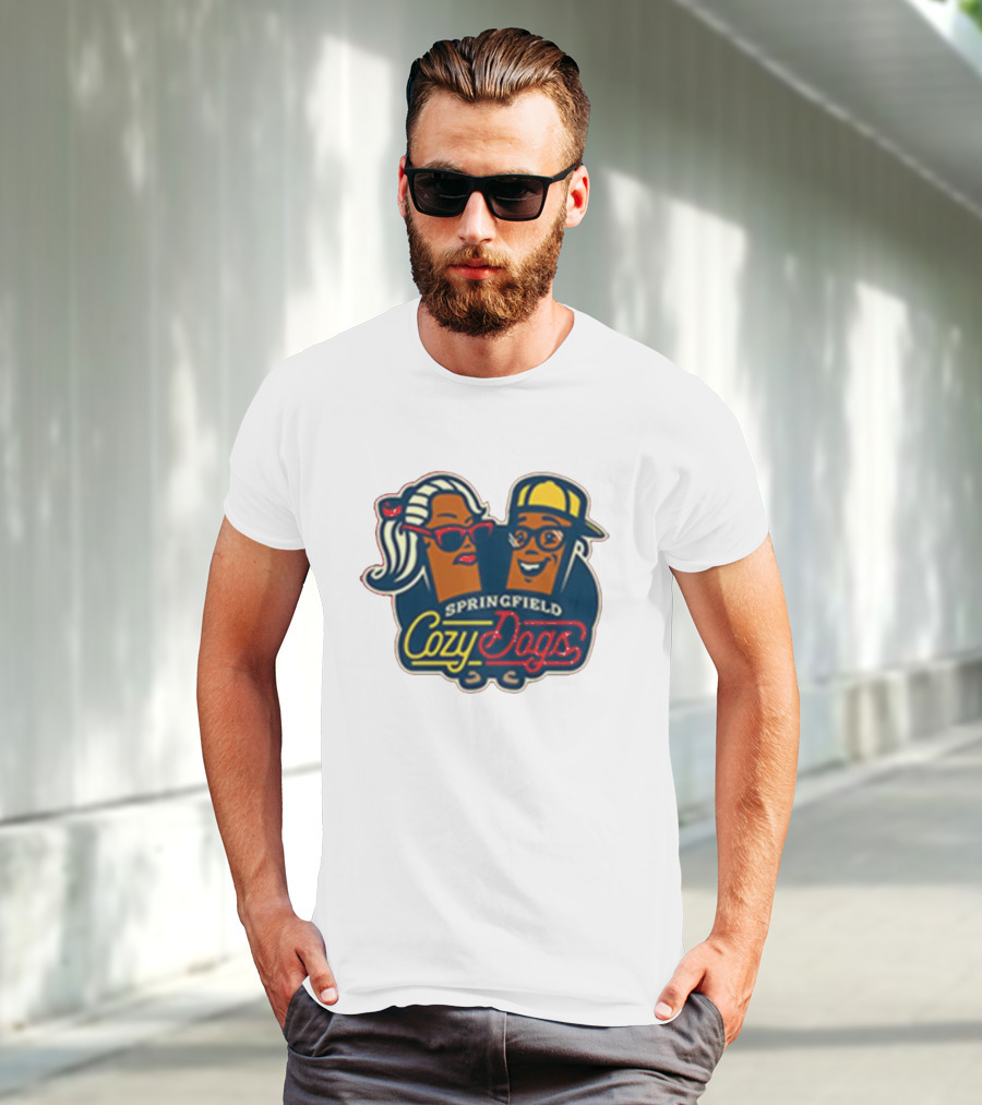 Springfield Cozy Dogs Retro Style Logo With Fun Characters T-Shirt